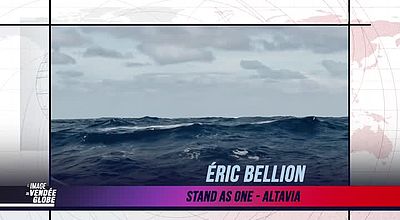 L’image du jour du Vendée Globe du 2 janvier : Eric Bellion face à un iceberg !