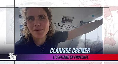 L’image du jour du Vendée Globe du 22 Janvier : Clarisse Crémer en mode "arrivée" !