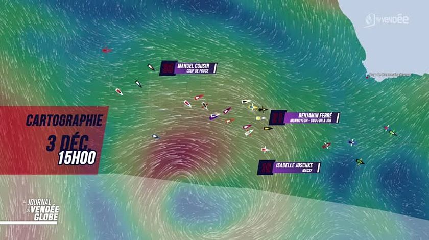 Le Journal Du Vendée Globe du Mardi 3 Décembre : Trio de tête face à la tempête imminente !